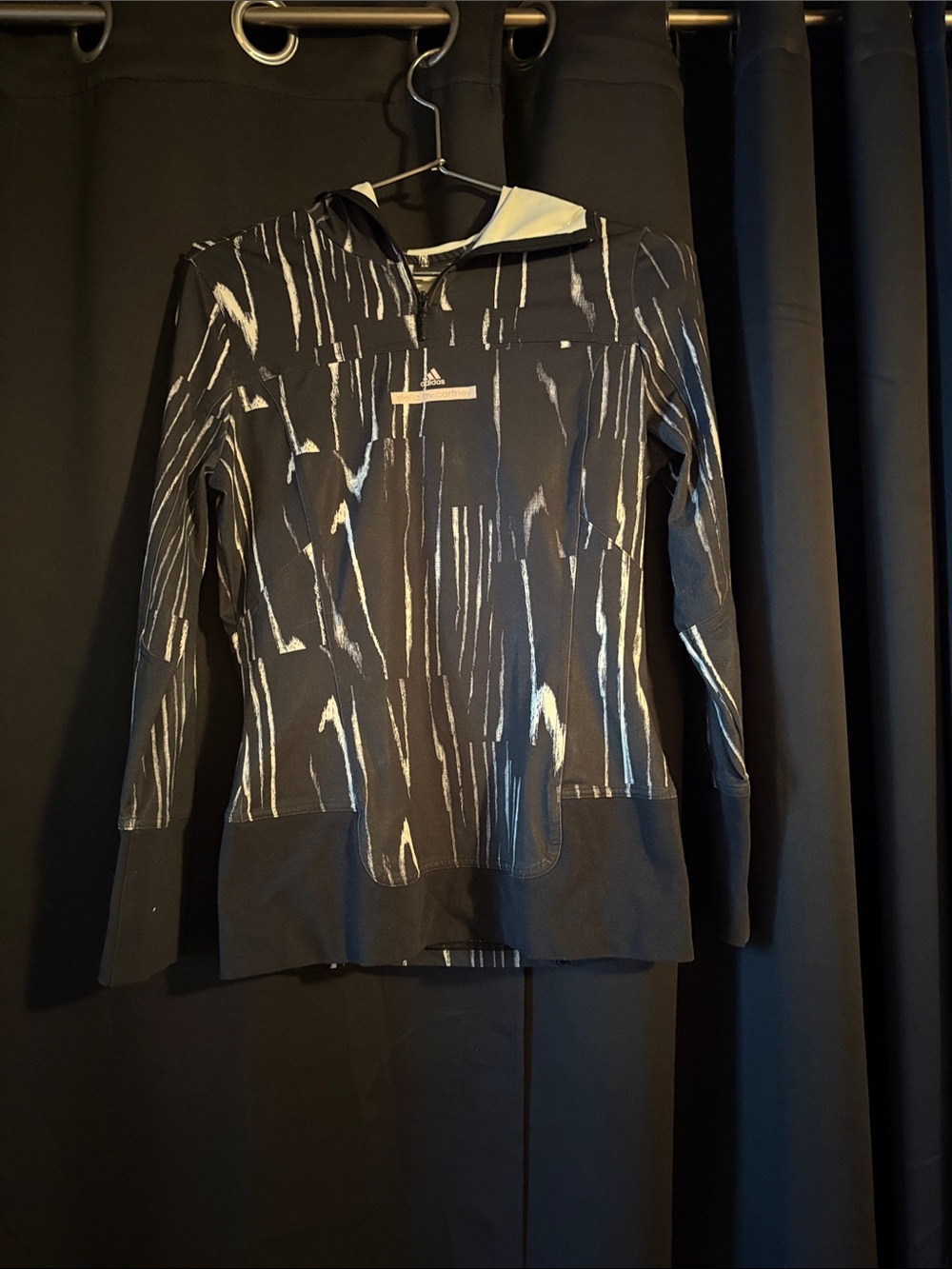 adidas Black and White Stella McCartney Zip Hoodie